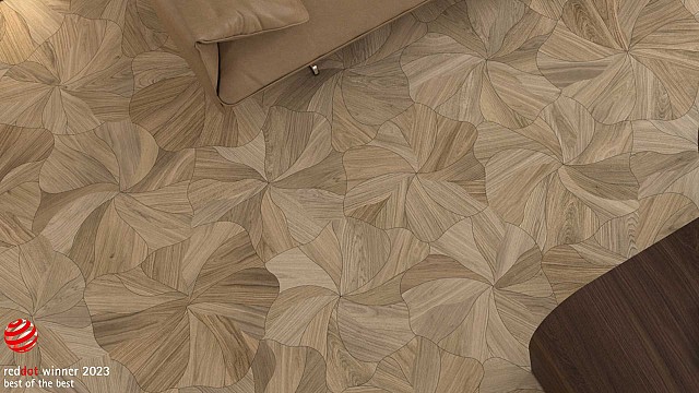Giovanni Barbieri&rsquo;s &lsquo;Blooming&rsquo; weaves artistry and durability in a wooden floor design