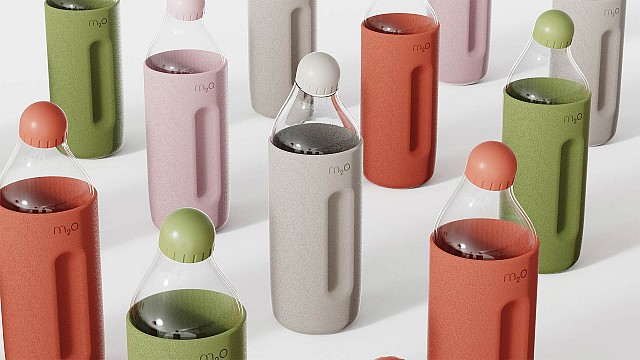 Michael Young&rsquo;s new M2O bottle design features an angled neck and easy-grip cap