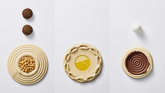 &lsquo;Speculative Hummus&rsquo; by Reddish Studio explores the process of jigger through traditional hummus plating