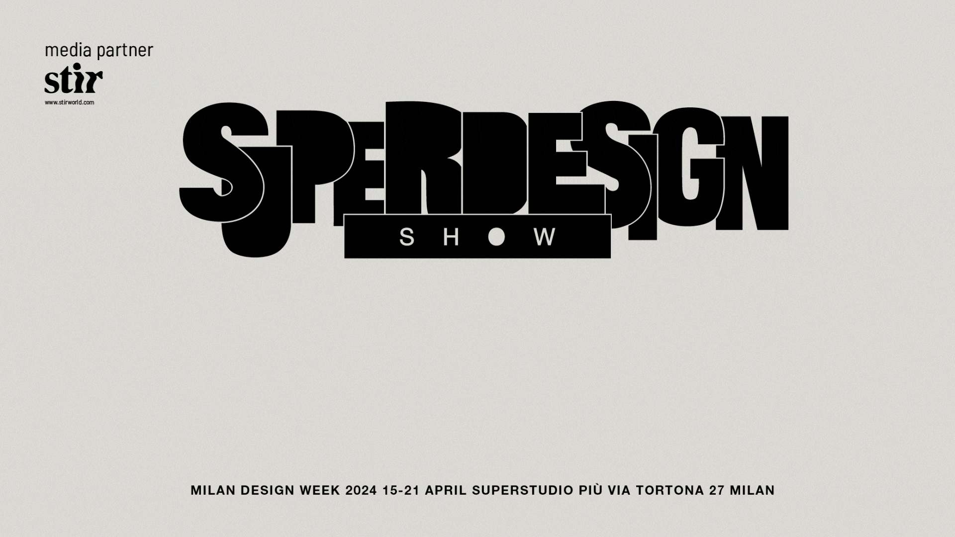 Superdesign Show 2024 Festivals in Italy STIRpad