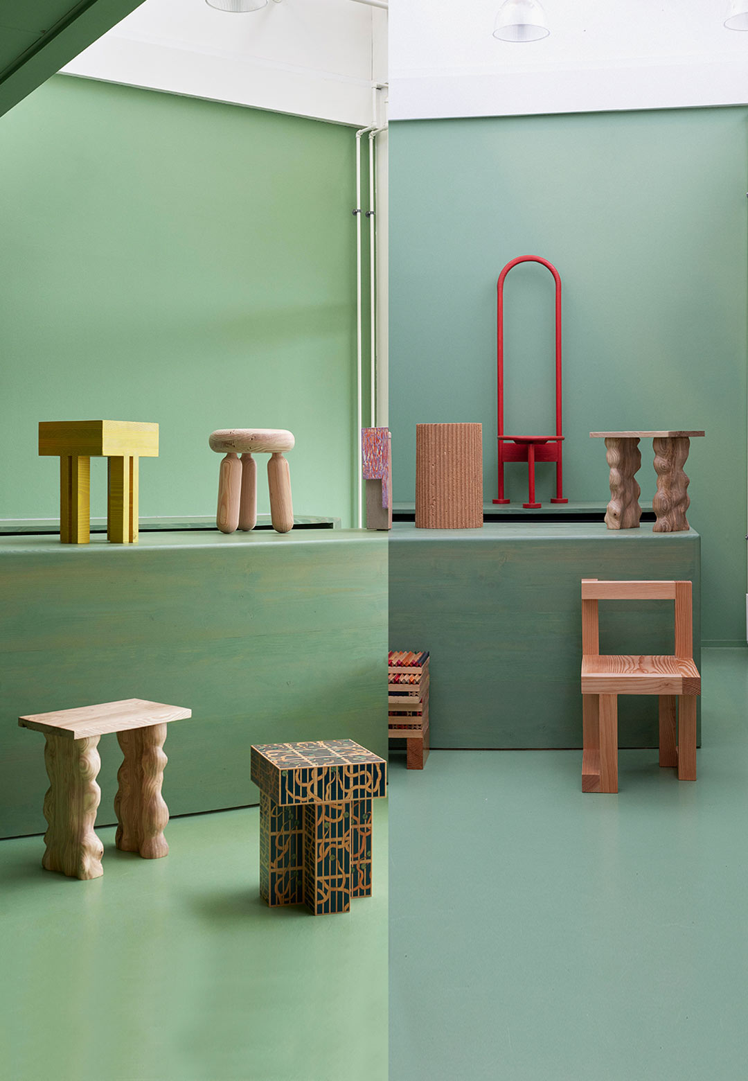 Animated furniture dots Copenhagen Contemporary’s new in-house café