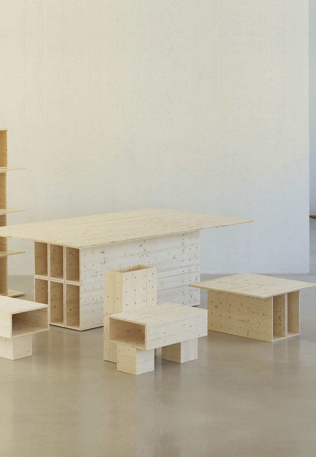 Haus Otto’s Workshop collection fuses modular furniture with signage system