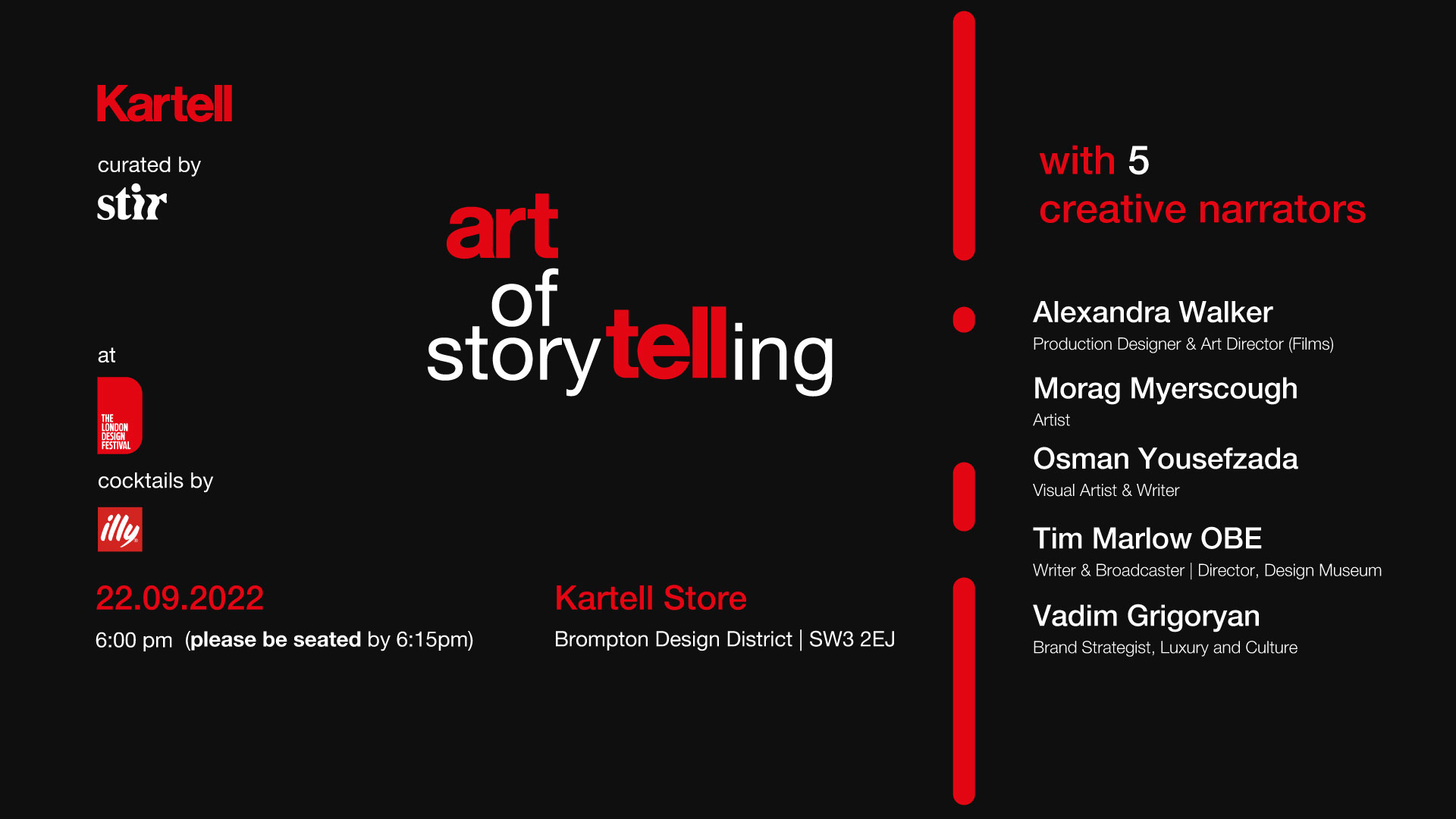 Kartell presents 'Art of Storytelling’ at London Design Festival 2022