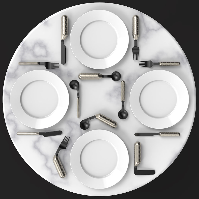 Font: Hop Design Studio's adaptive cutlery set for people with varied abilities