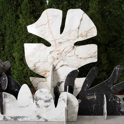Moss and Lam create a maximalist botanical garden made out of sintered stone slabs