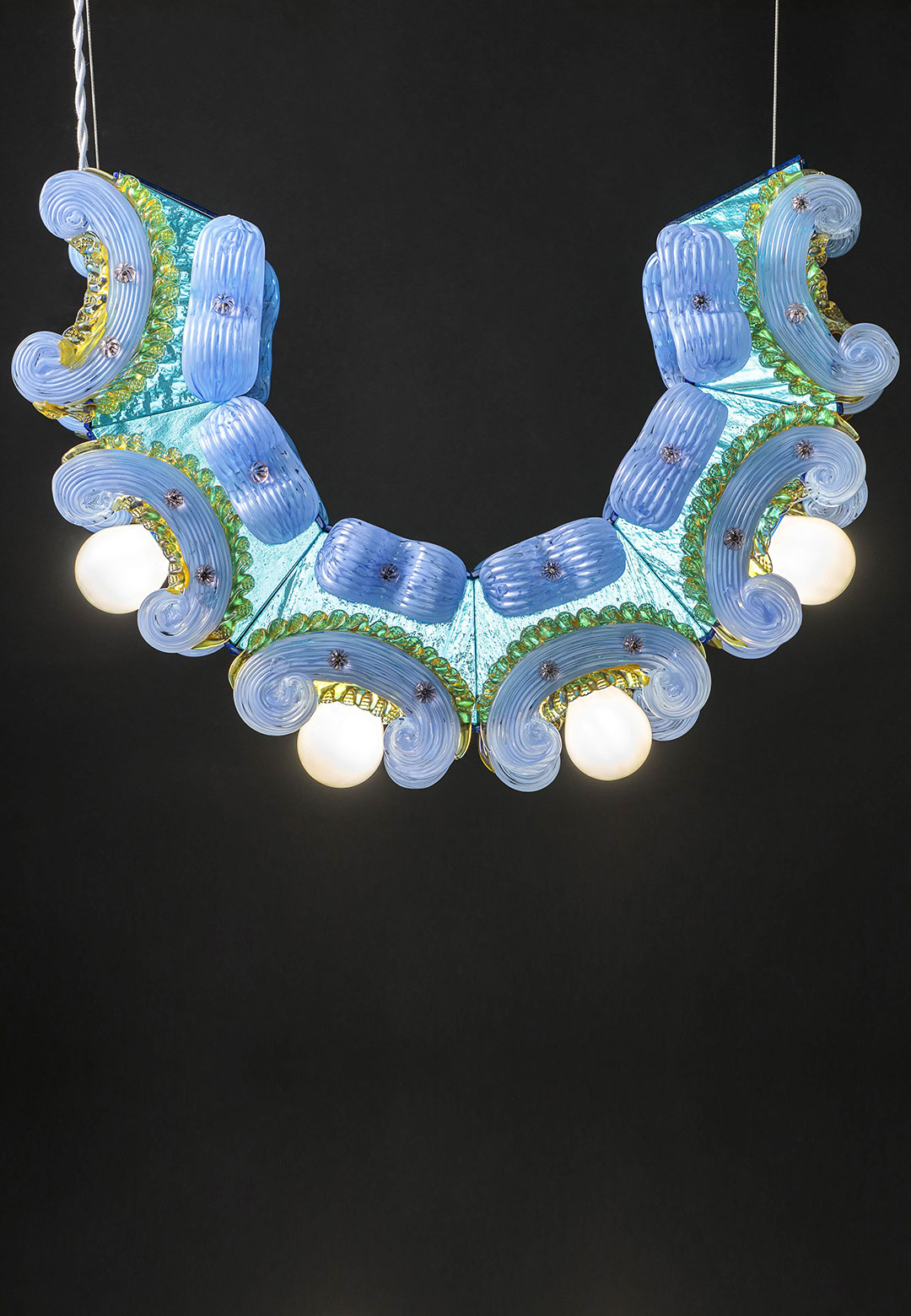 Lucia Massari freezes food ‘Toppings’ in glass lamps