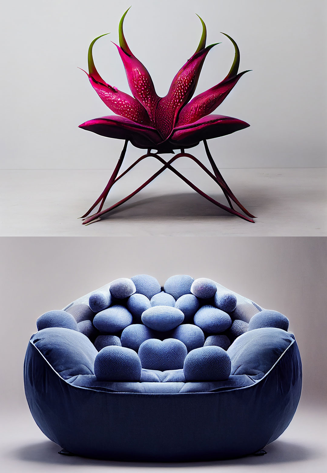 Frank Jacobus’ experiments in Midjourney offers a fructuous take on armchairs