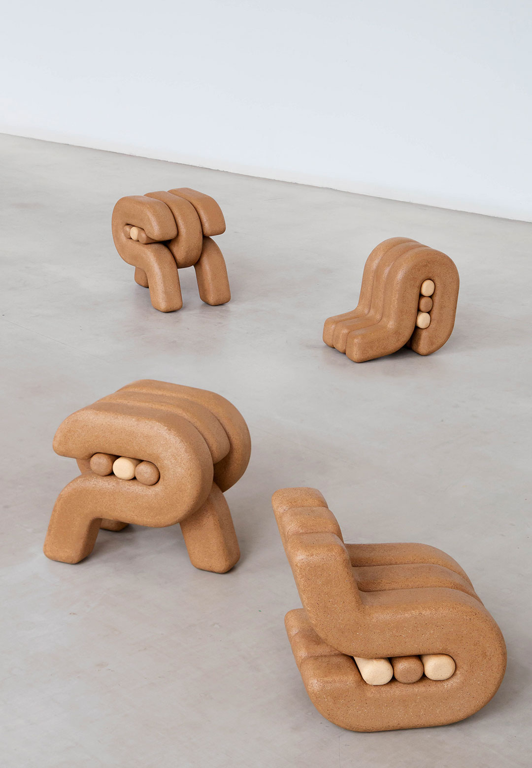 Eneris Collective unveil Nontalo Kids: a modular stool made of 7,500 olive pits