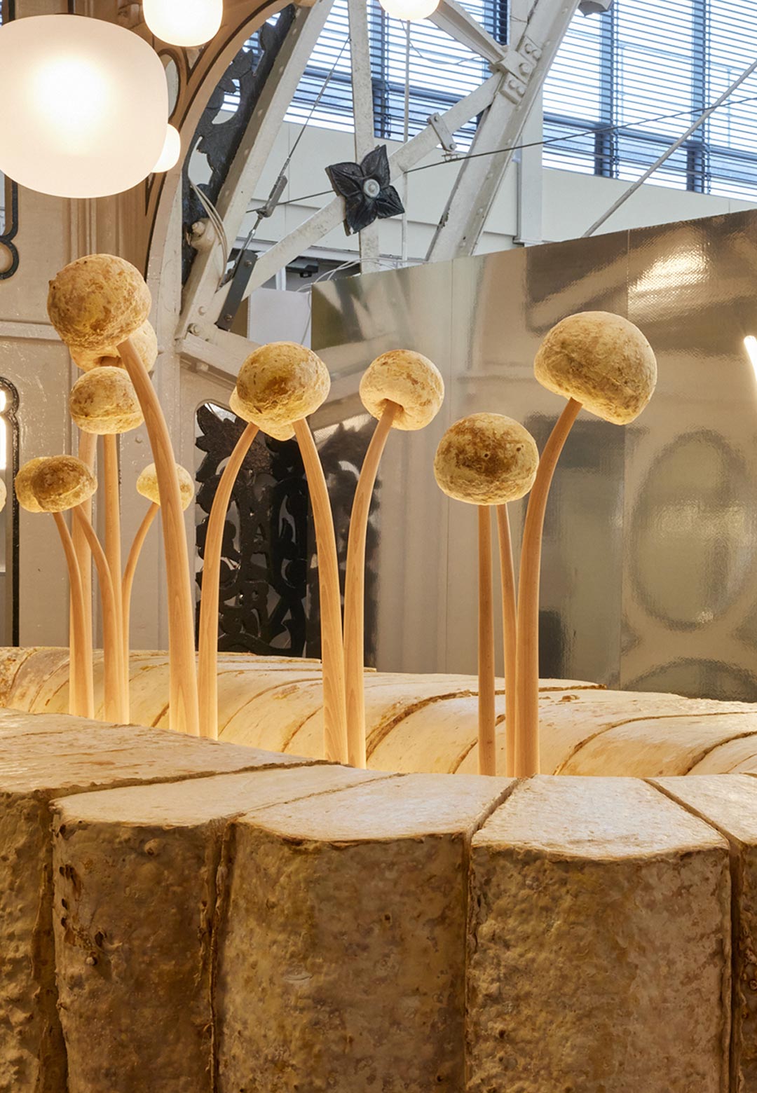 WeWantMore creates an experimental bar with mycelium that grows in time