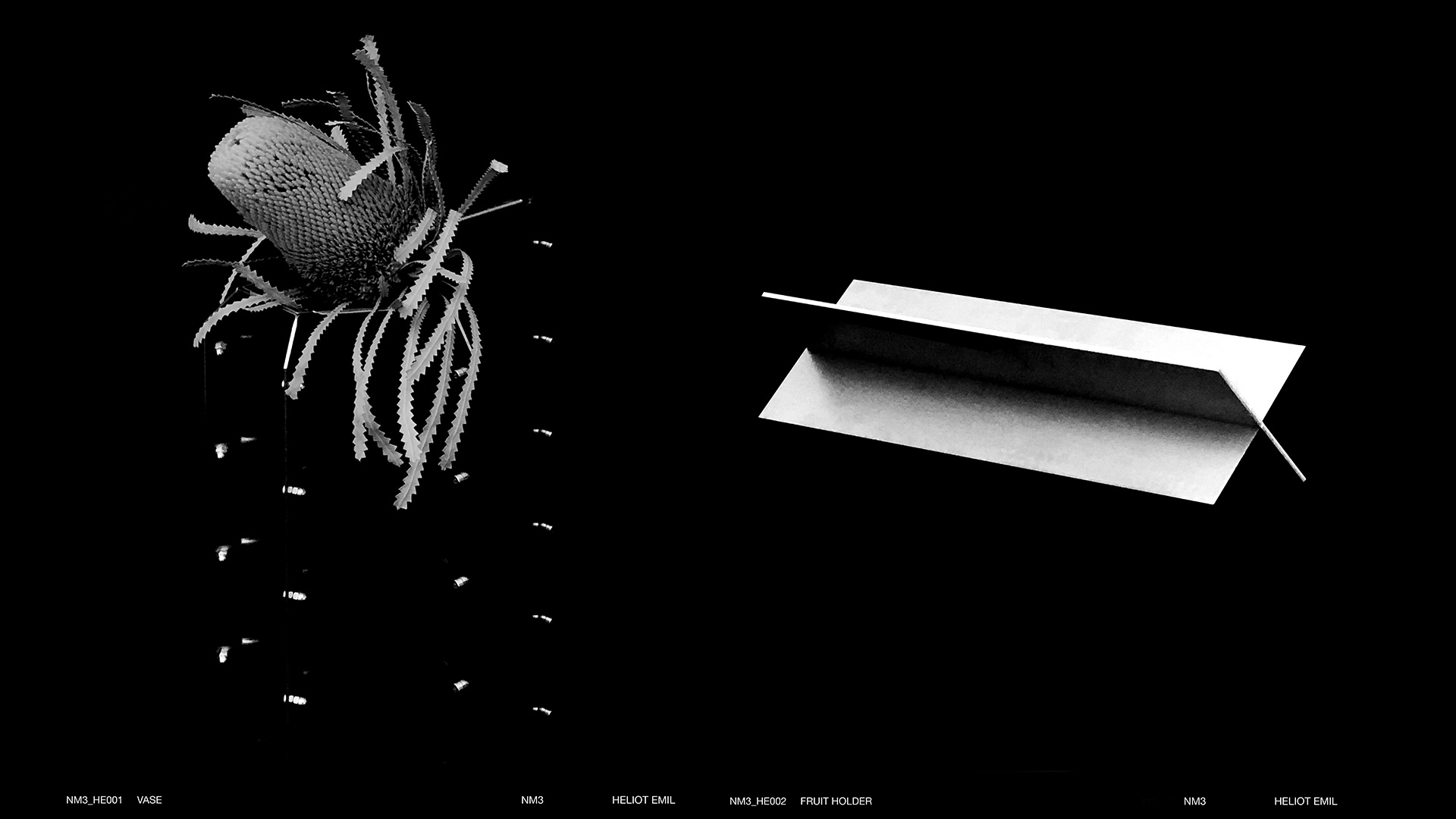 HELIOT EMIL x NM3 craft a series of interior objects that HELIOT EMIL x NM3 craft a series of interior objects that
