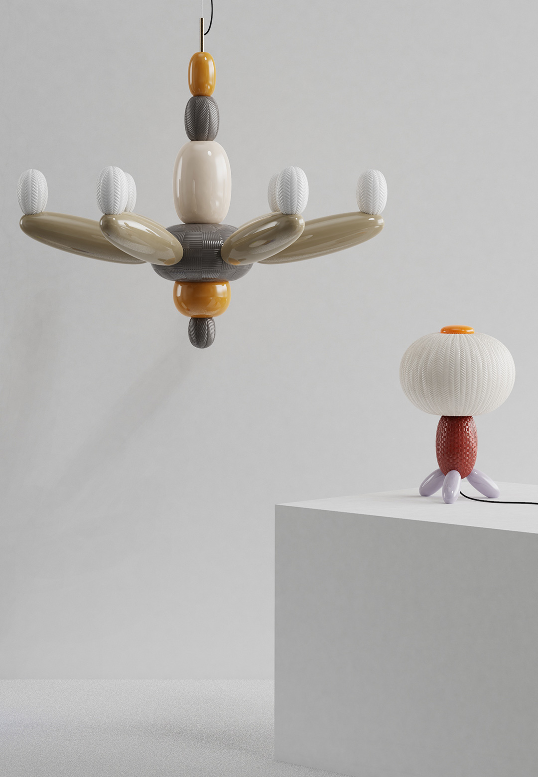 Nichetto Studio's 'Soft Blown'  balloon inspired lamps at Milan Design Week 2023