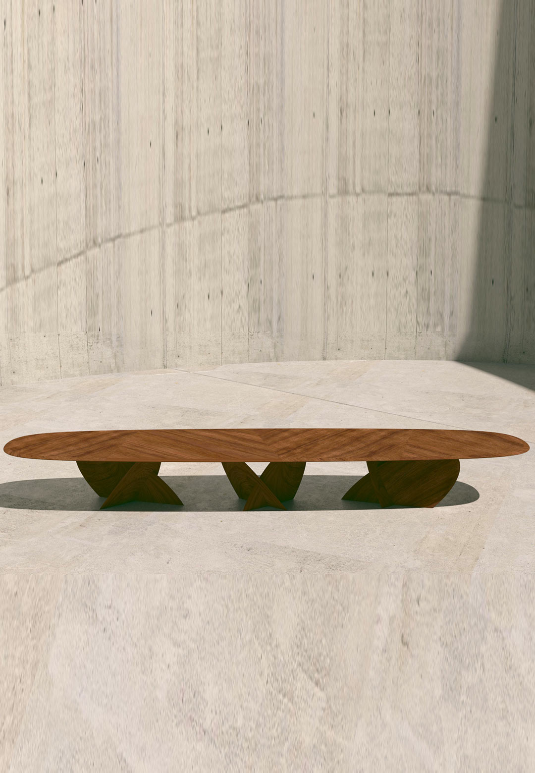 Gal Gaon crafts 'SIX' a series of wooden collide tables