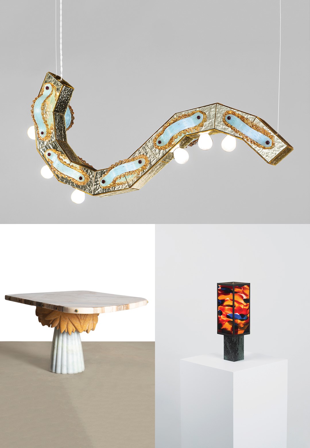 Art, lighting and furniture assemble at Nilufar Gallery’s Milan Design Week exhibit