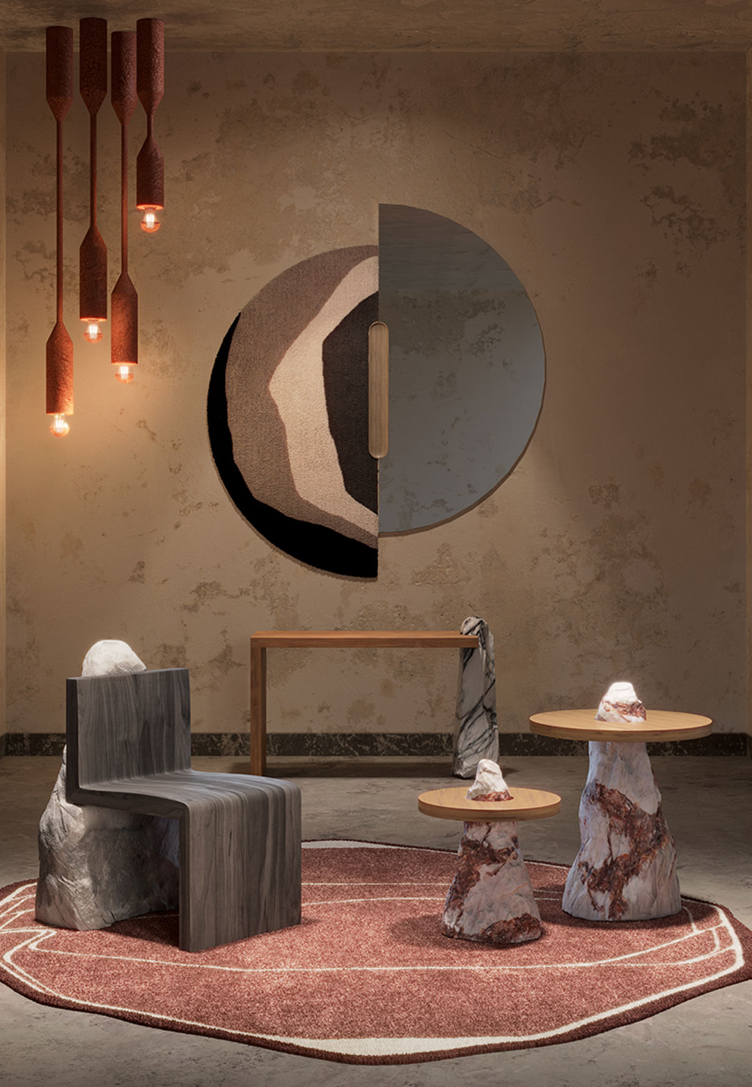 Biophilic design meets rugs and furniture in ‘The Art of Formation’ at Alcova