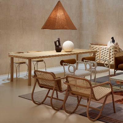 Gebr&uuml;der Thonet Vienna displays a play of curves at Salone del Mobile 2023