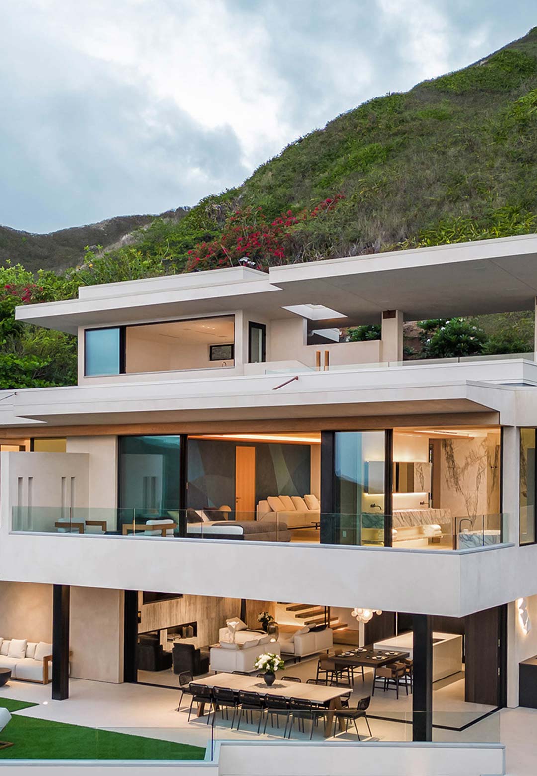 Meridiani's furnishing of Lanikai Hillside Estate embodies exclusivity and refinement