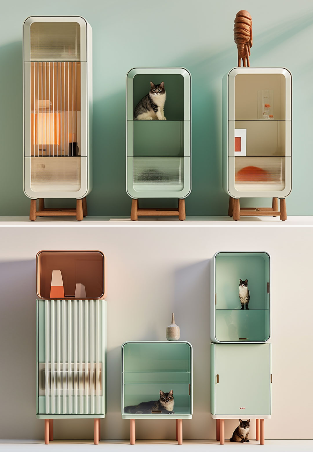 'Cabinets' by Amination redefines traditional Japanese shelves with Midjourney