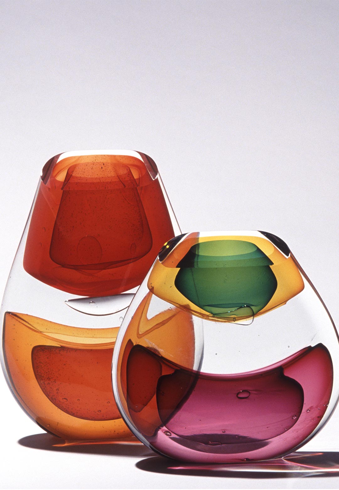 Jamie Harris’s sculptures capture a fluid ‘Infusion’ of colour and light into glass