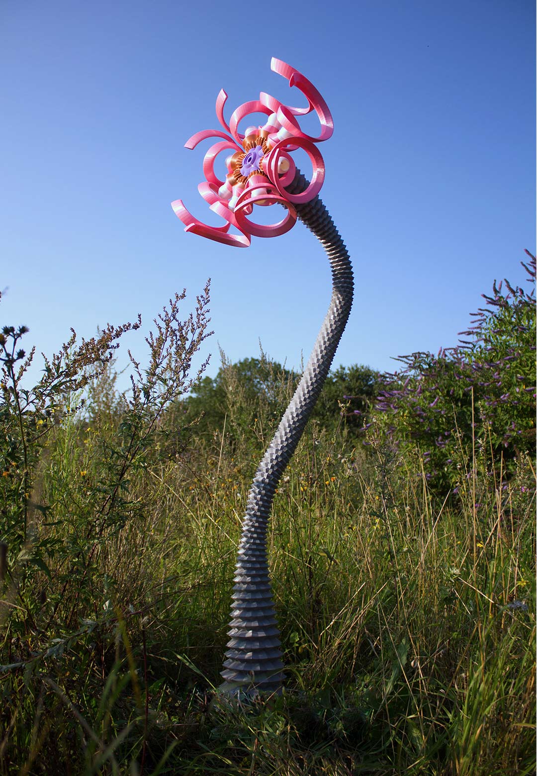 William Darell's kinetic sculptures abstract nature’s essence through mechanical forms