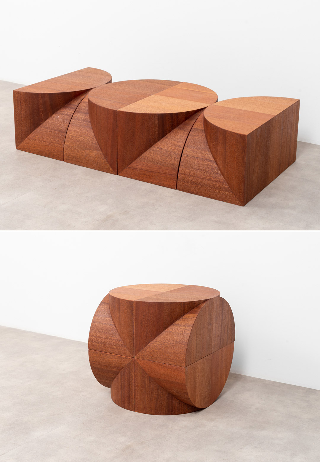 Rino Claessens’ new collection is a series of <em>Stacked Formations</em> for table designs