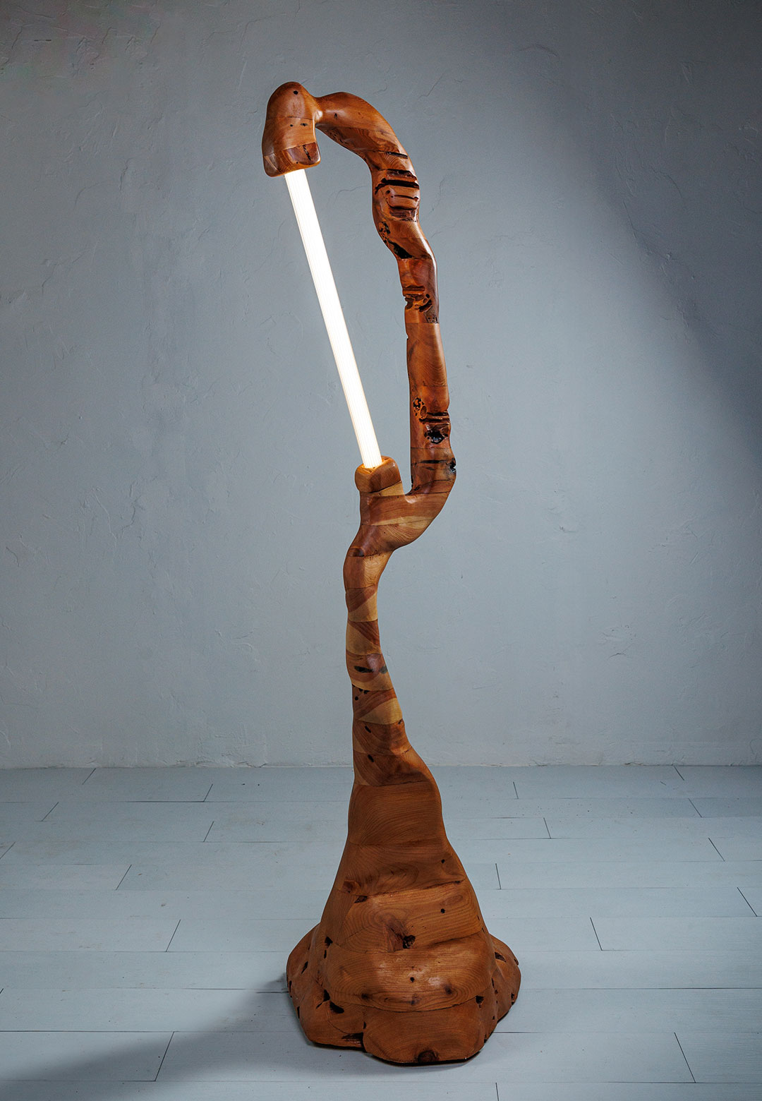 A century-old roof morphs into organic lamps in Studio Kloak’s ‘Cypress’ collection