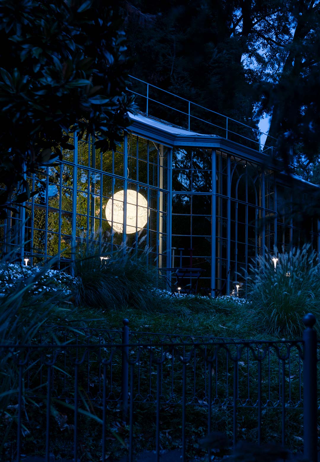 Davide Groppi LIGHTs temporary restaurant at the Lake Como Design Festival