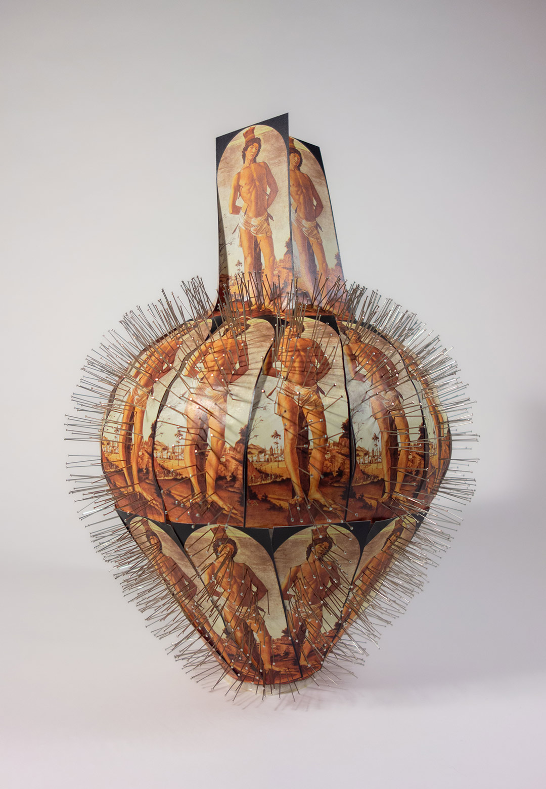 These carved vessels by Leah Jensen are a geometric interpretation of Renaissance art
