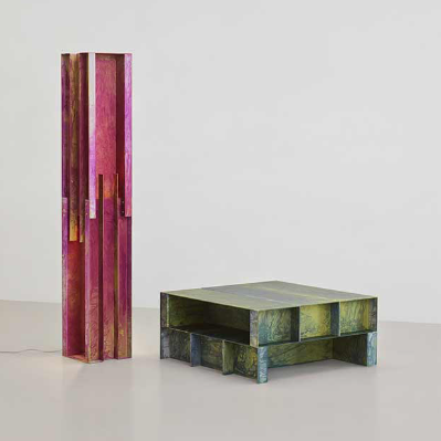 Paul Coenen tests the pliability, strength and tautness of sheet metal with his designs