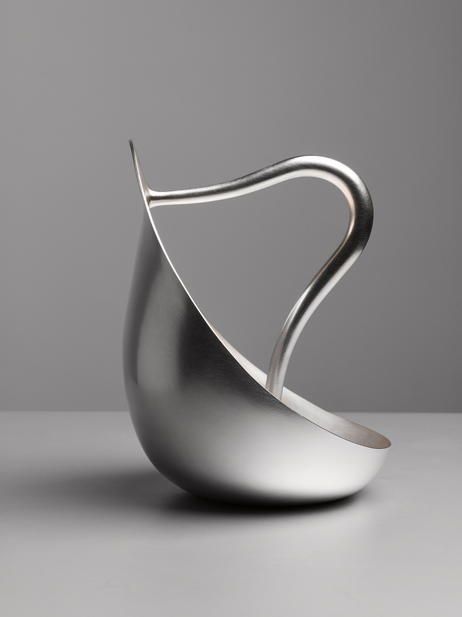 Silver Pourer Hollow Handle, 2012 production: Mark Alexander 100% fine silver