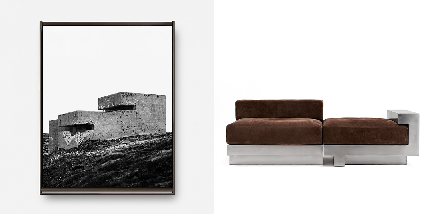 Bloc sofa mirrors the brutalist building in Jersey