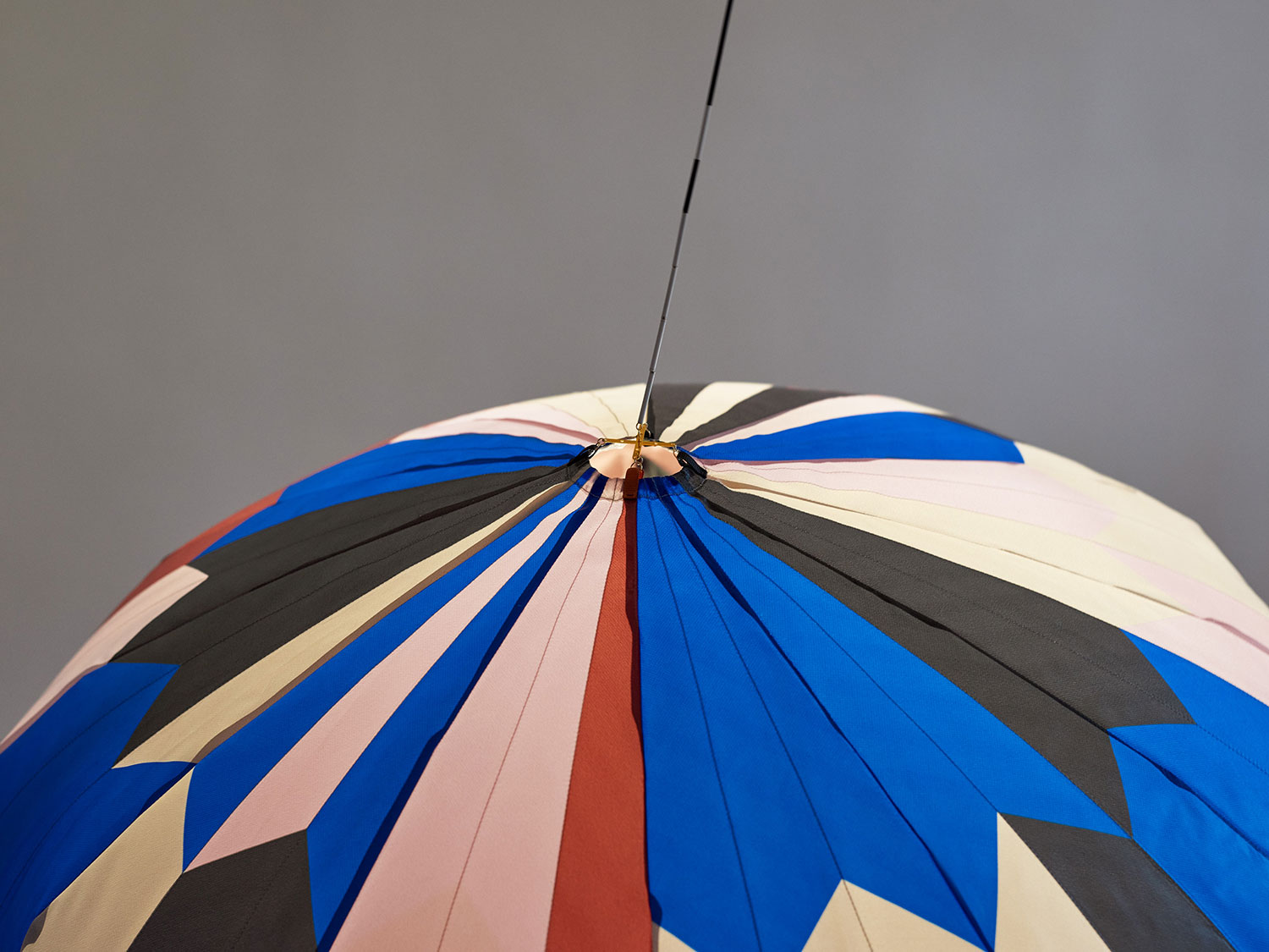 Close-up view of Bec Brittain’s parachute