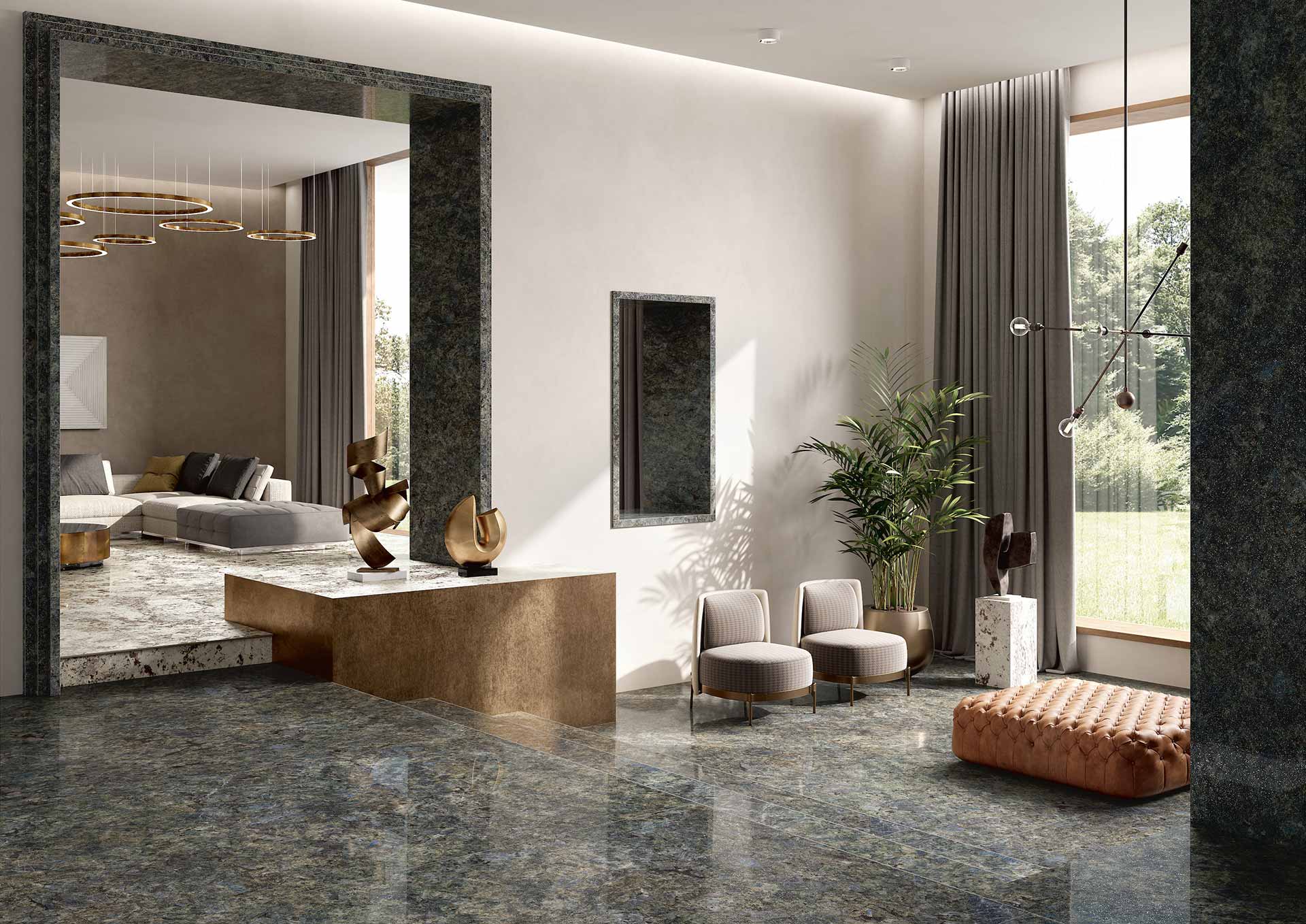 Fiandre’s Graniti Maximum featured in a living room
