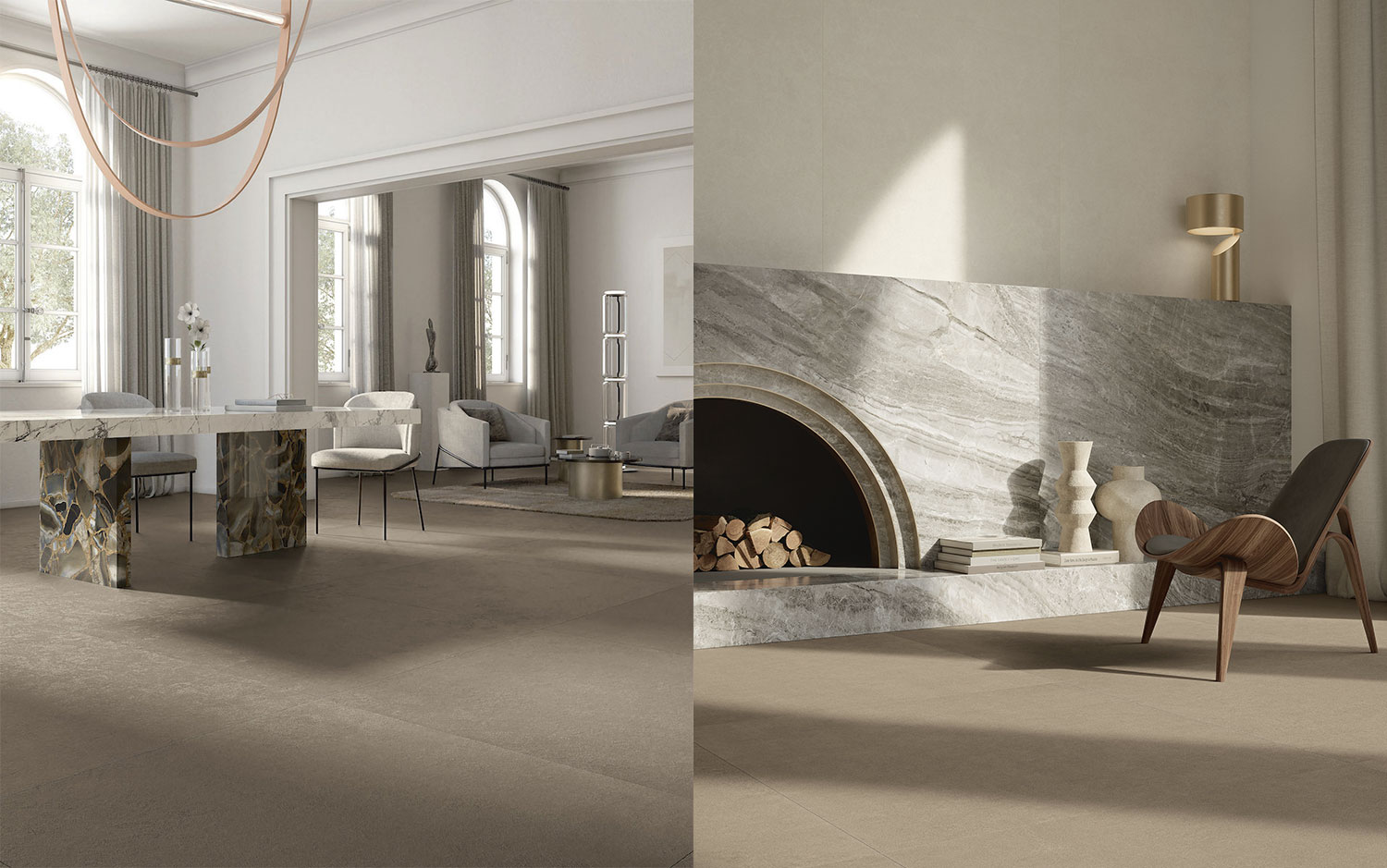 Fiandre’s Balance surface styling multiple home spaces