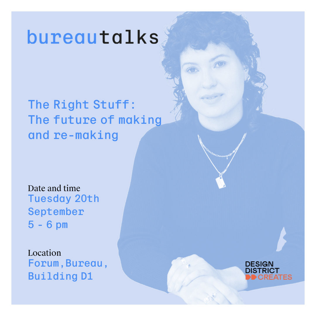 Bureau Talks poster for The Right Stuff: The future of making and re-making
