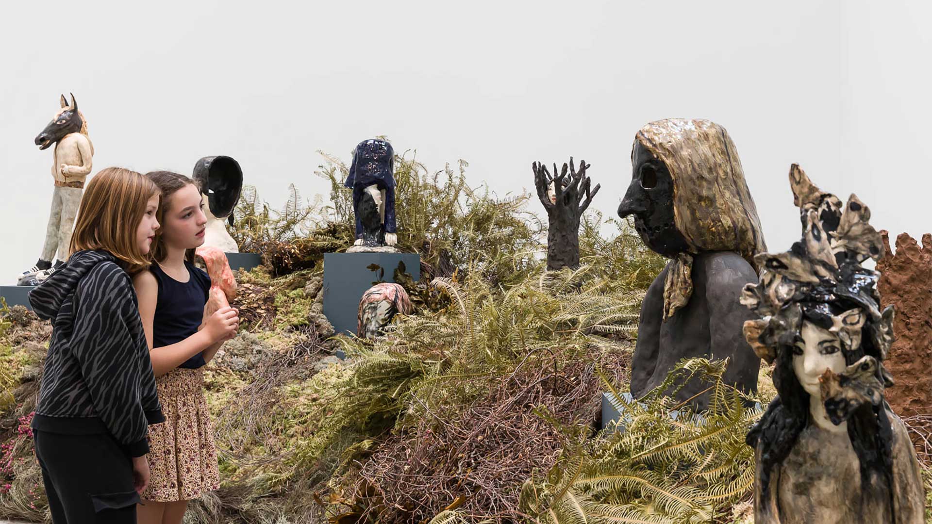 Installation view of Klara Kristalova’s exhibits from Strange Clay
