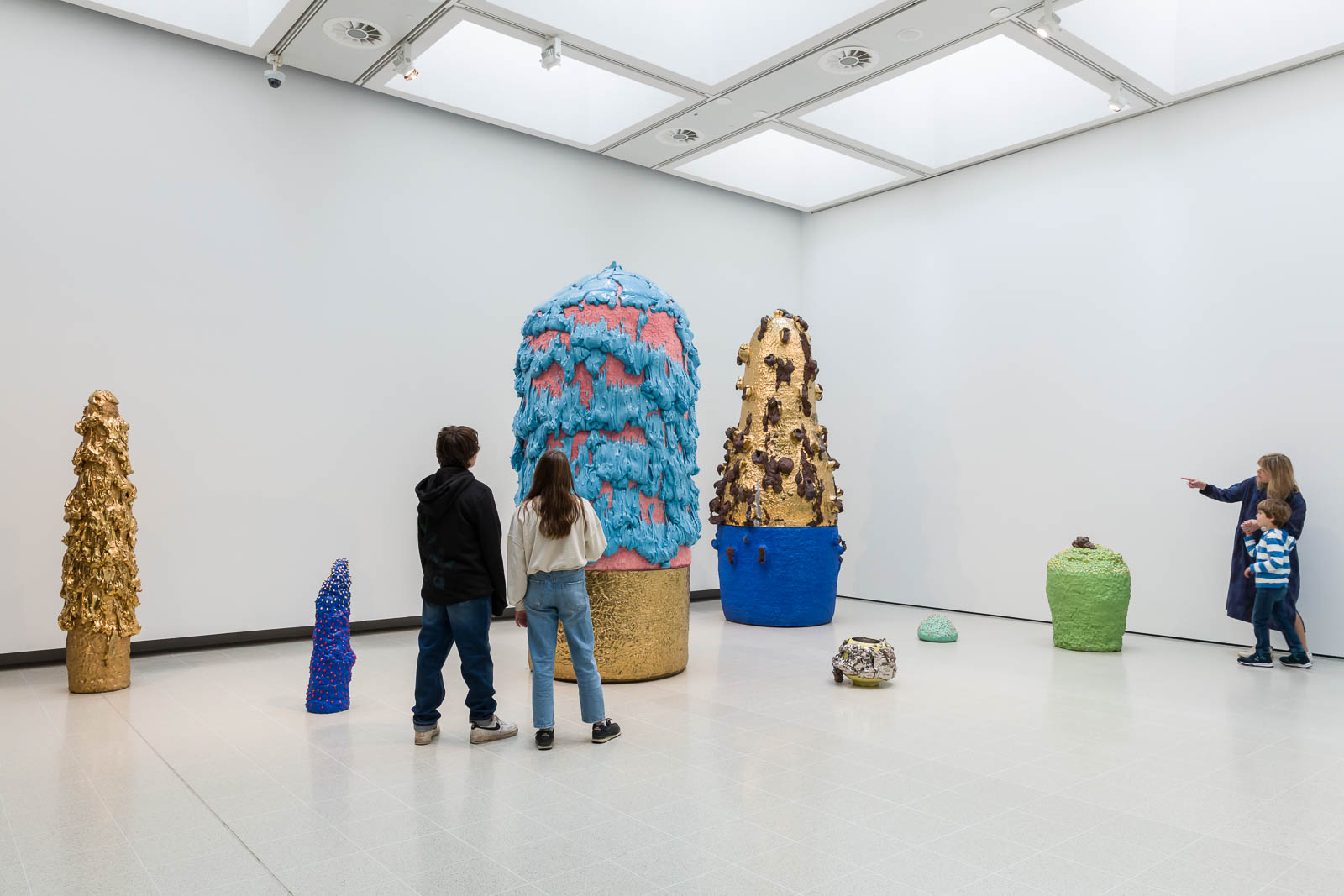 Installation view of Takuro Kuwata’s Japanese tea bowls