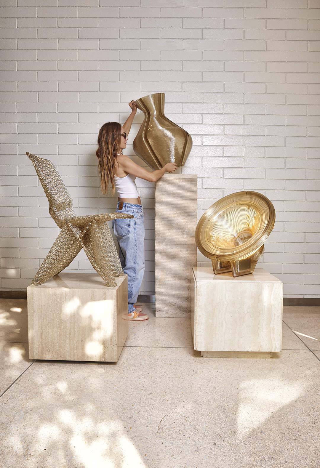 American artist Kelly Wearstler with her gallery’s latest collaborations