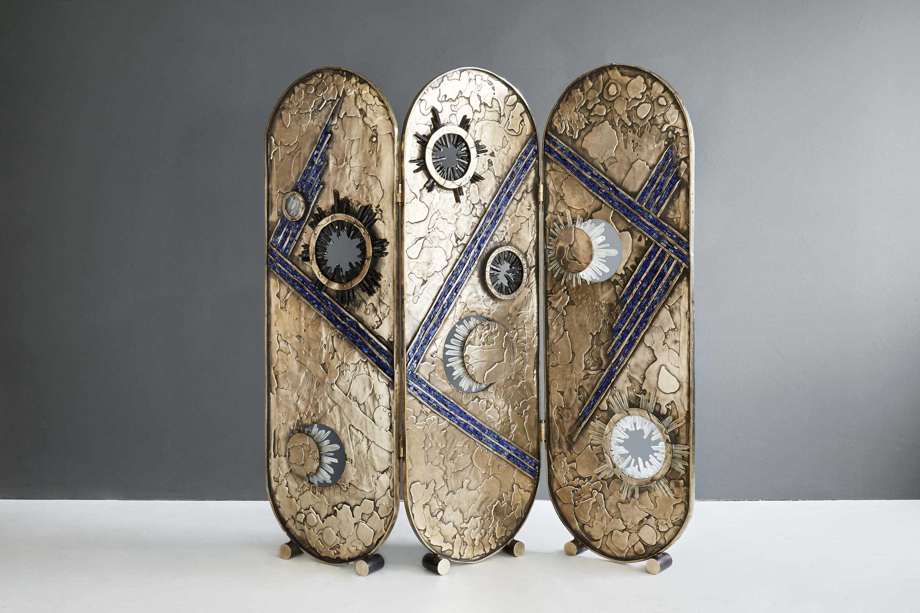 Boots screen. Christopher Boots Pythagoras Sconces.