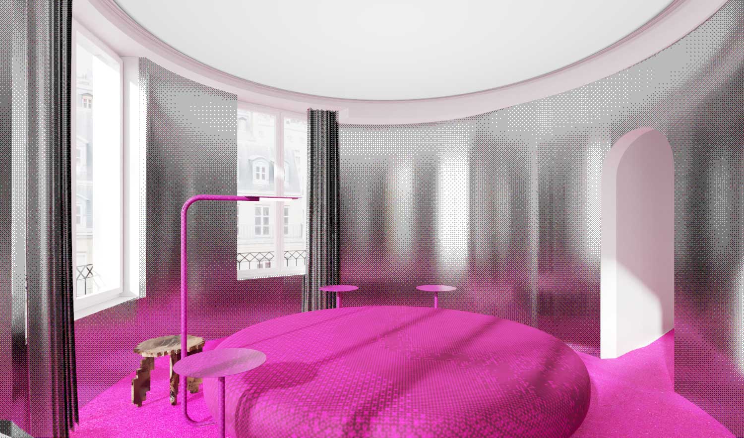 The room designed by Harry Nuriev/Crosby Studio at La Louisiane