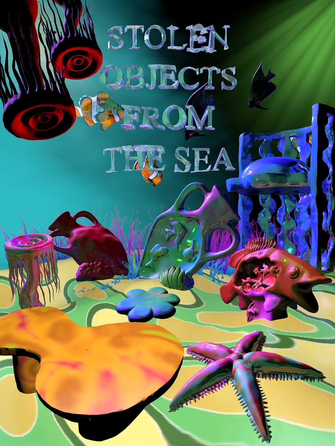 Stolen objects from under the sea, by Uchronia and Antoine Billore