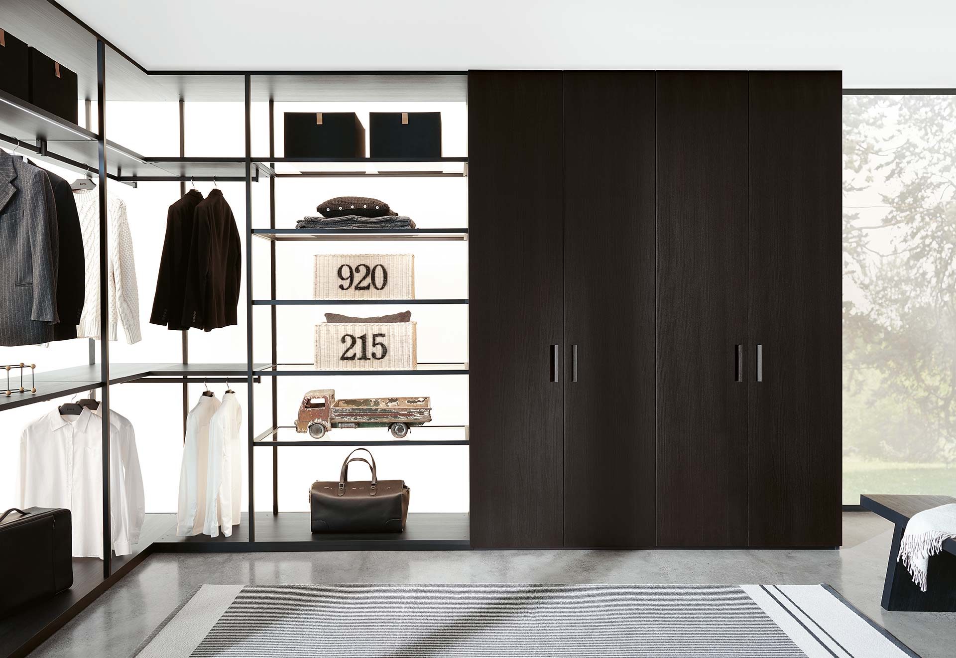 Italian designer Piero Lissoni’s dressing storage