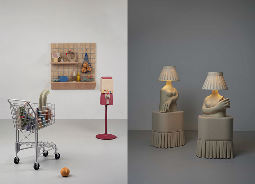 Sculptural elements from Genesis Belanger’s exhibition