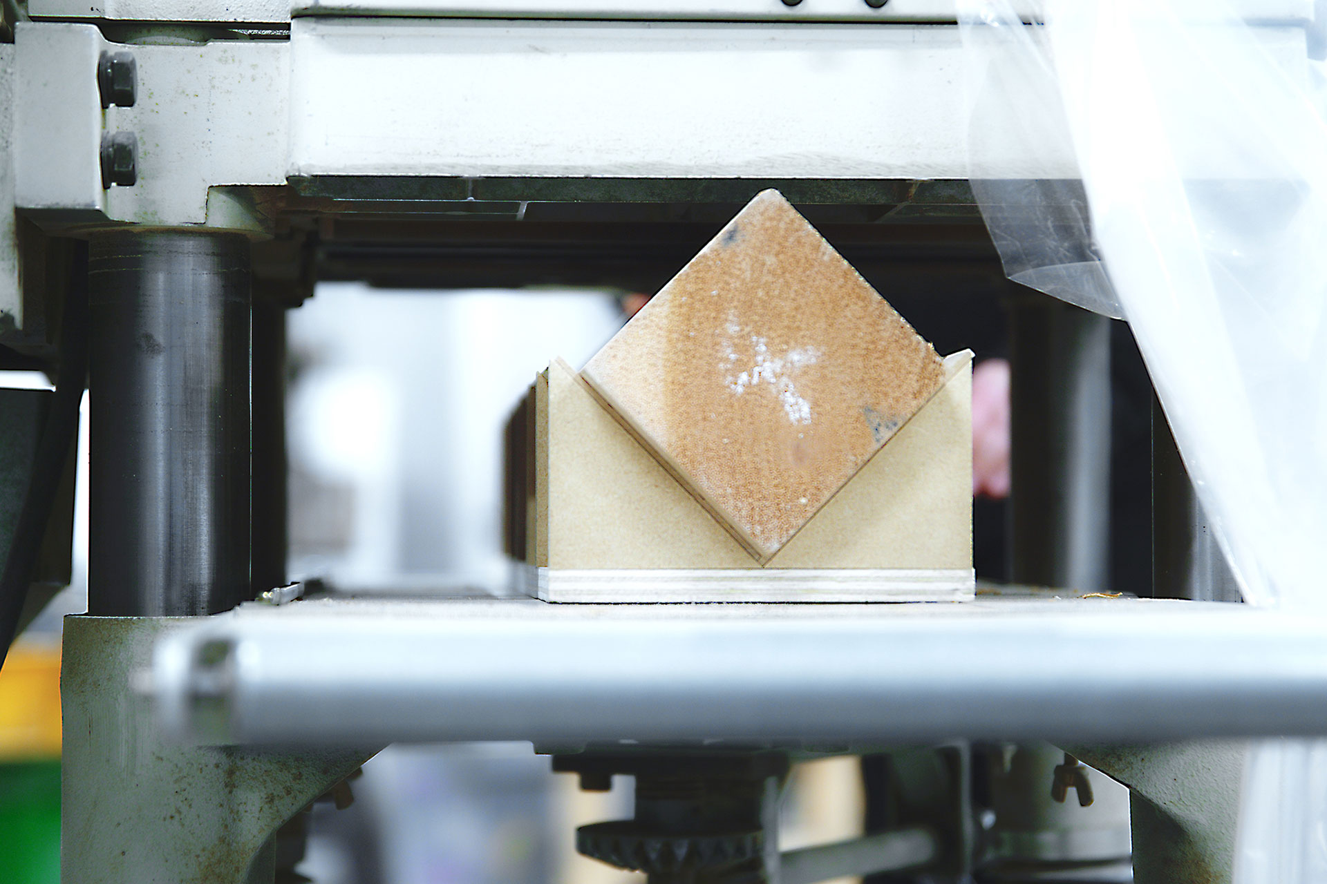 The wood blocks are carved in various shapes to create different shavings