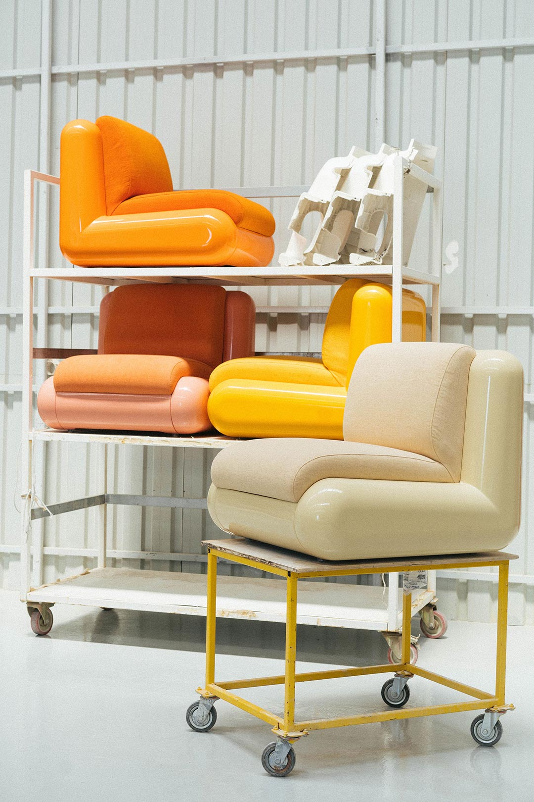 T4 features four original colours: Melon, Blush, Orange, and Cream