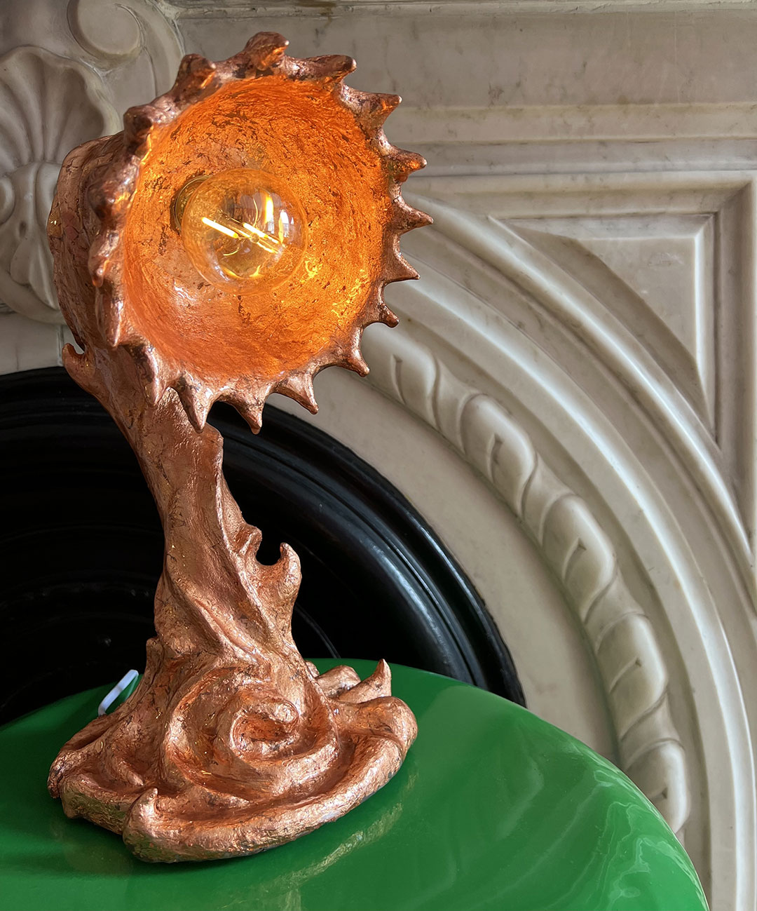 The alien-like sculptural table lamp by Nicholas Devlin