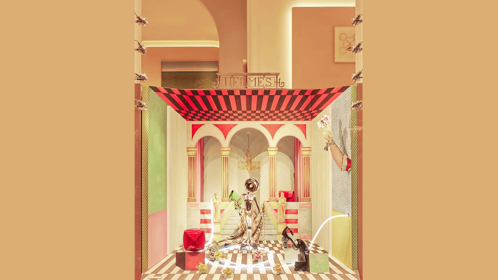 A Hermès Window Display from Luca Nichetto: Mythological