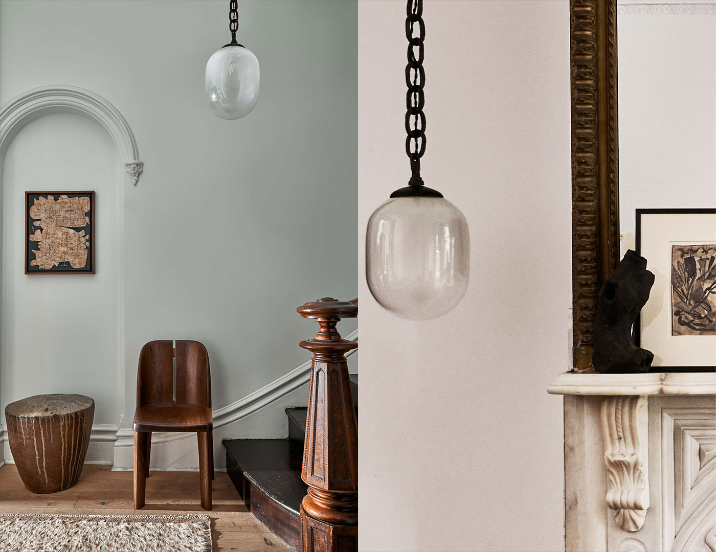 The Seed Pendant light places along with other pieces from the RW Guild’s latest collection
