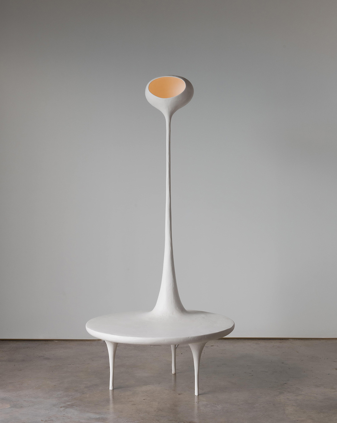 The Table That Dreamed... (Of Being Light), 2021 Table lamp in polished gypsum plaster and LED