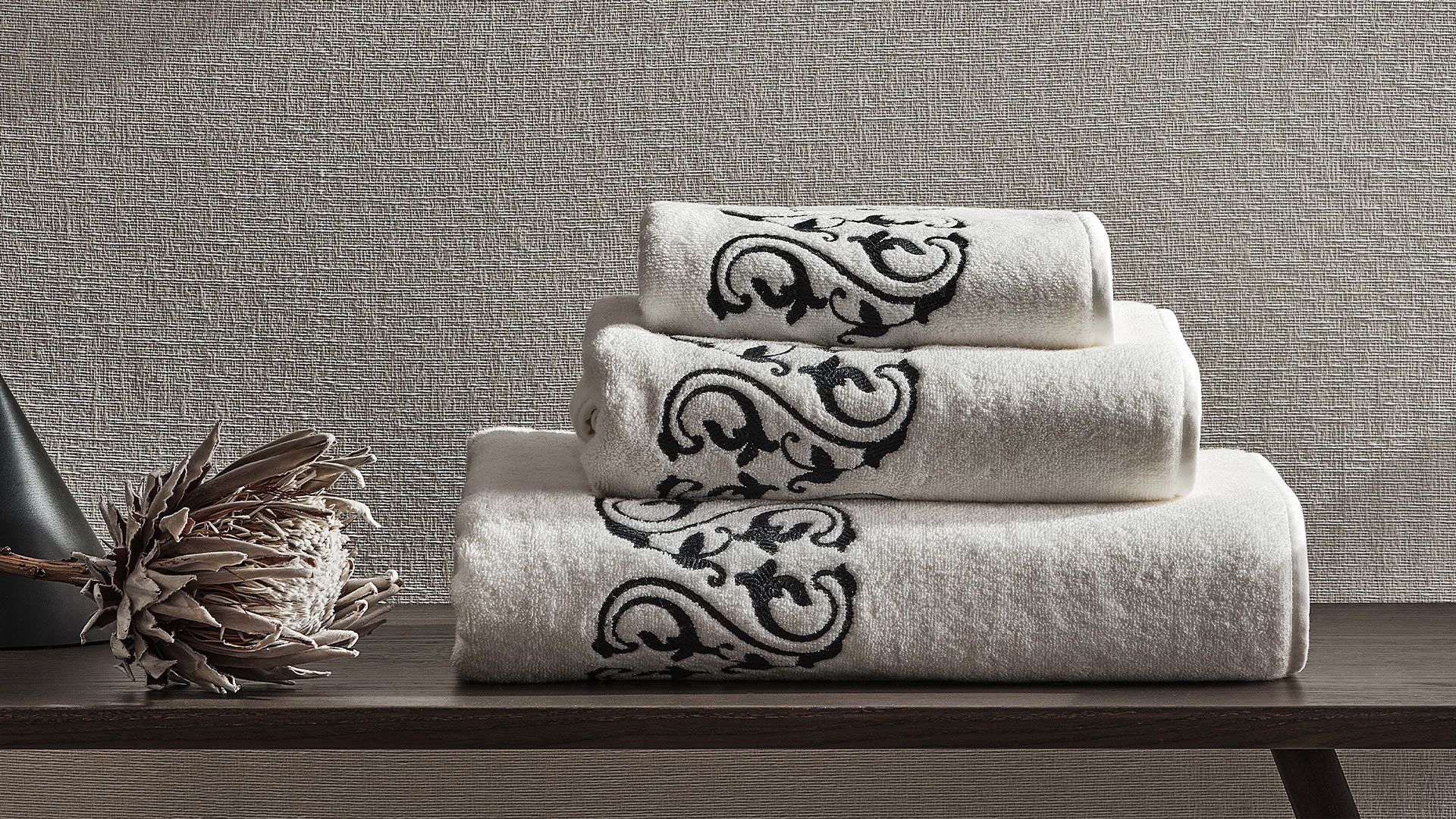 Ornate Medallion Embroidered Bath Towel by Frette - Accessories