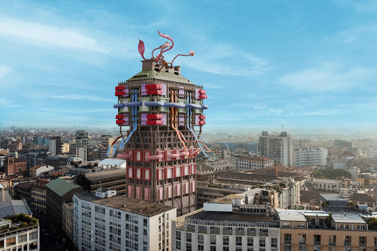 Torre Velasca, the subject of a restoration developed by Hines, is the protagonist of the first digital installation in the history of Fuorisalone